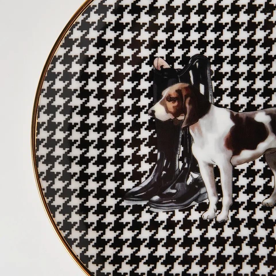 VİTELLİ EQUESTRİAN KÖPEK & ÇİZME 20 CM PORSELEN TABAK