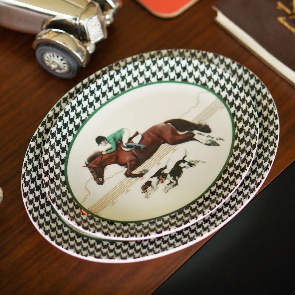 VİTELLİ EQUESTRİAN YEŞİL CEKET 21 CM PORSELEN KAYIK TABAK