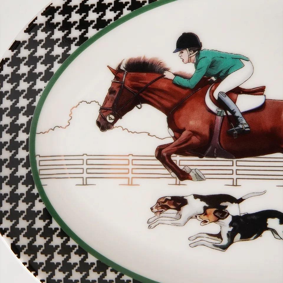VİTELLİ EQUESTRİAN YEŞİL CEKET 21 CM PORSELEN KAYIK TABAK