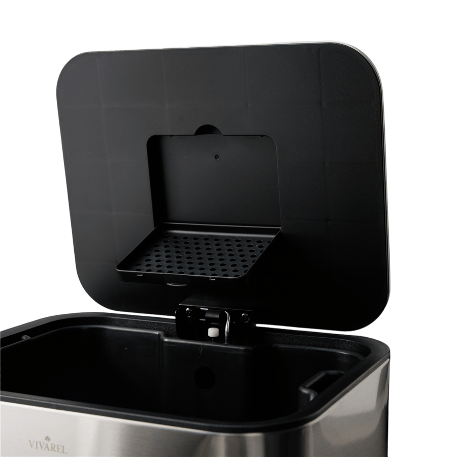 Vivarel Square Mat Paslanmaz Çelik Pedallı Çöp Kovası 30 L