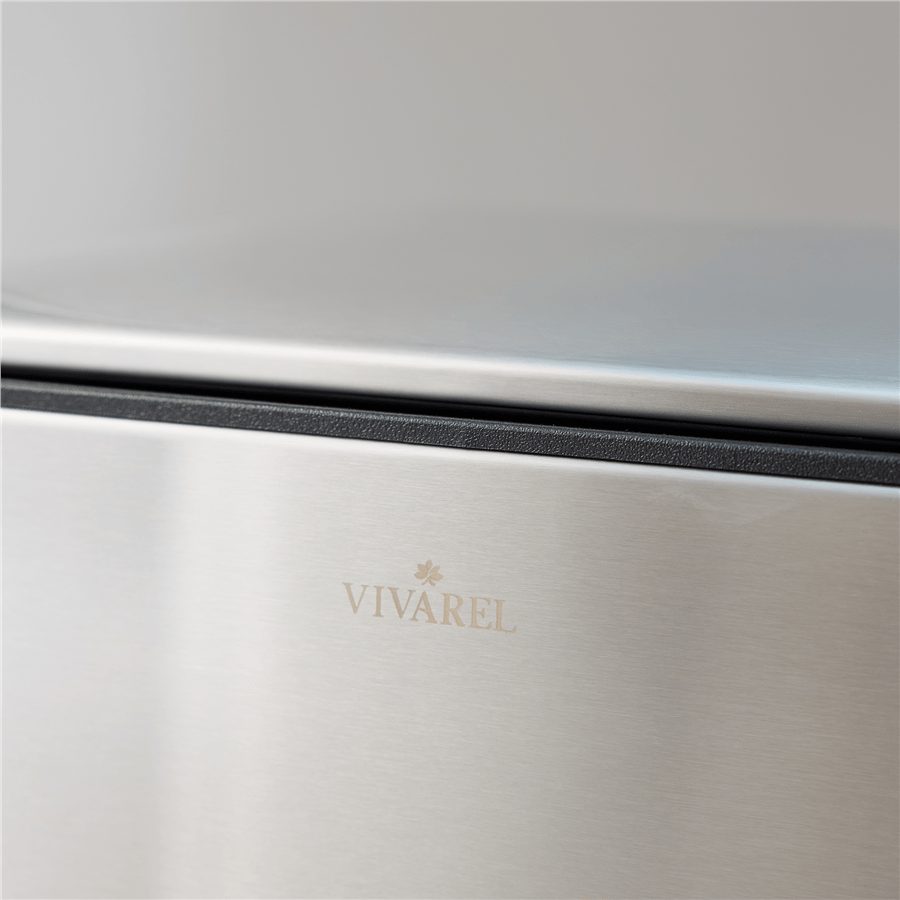 Vivarel Square Mat Paslanmaz Çelik Pedallı Çöp Kovası 30 L