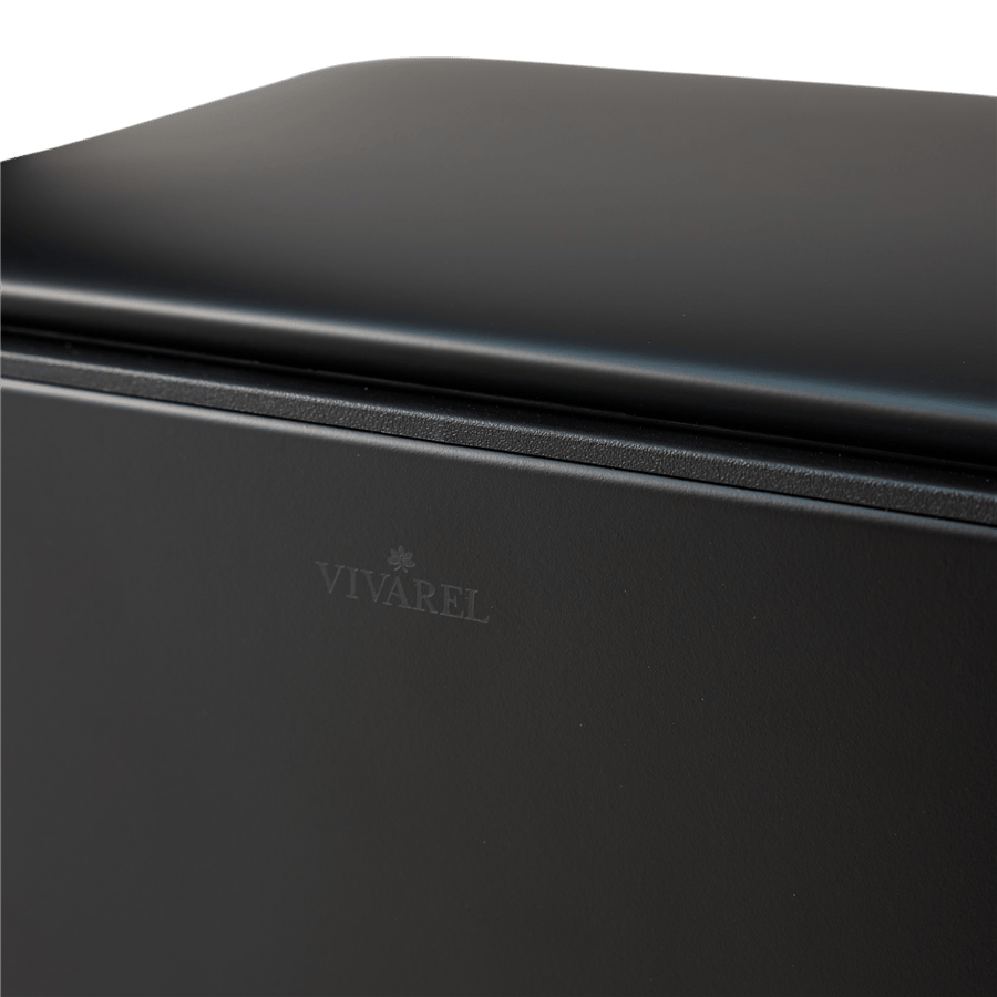 Vivarel Square Mat Siyah Pedallı Çöp Kovası 30 L