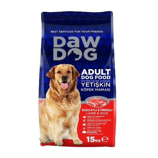 DawDog 15 Kg Yetişkin Köpek Maması Kuzu Etli Pirinçli