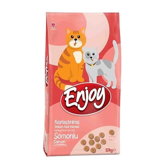 Enjoy Somonlu Kısırlaştırılmış Kedi Maması 10 KG