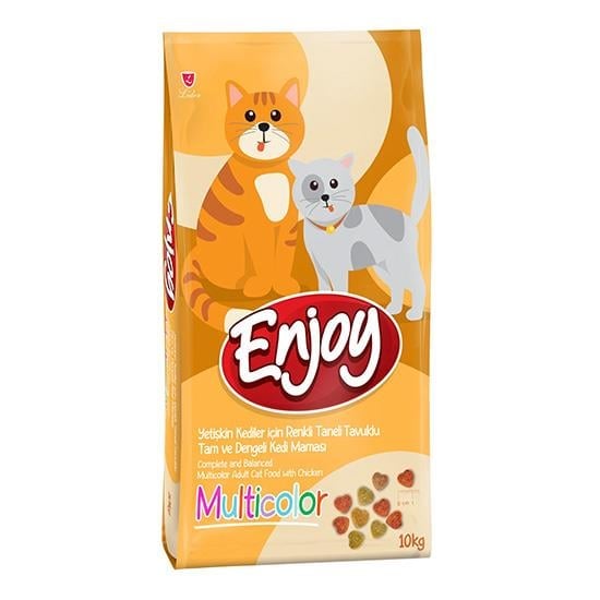 Enjoy Tavuklu Multi-Color Yetişkin Kedi Maması 10 KG