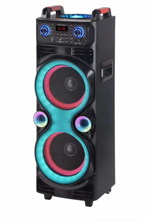 NDR-1100 Büyük Boy 2 Kablosuz mikrofonlu/Ledli/Bluetooth/Sd/Usb Müzik Kutusu