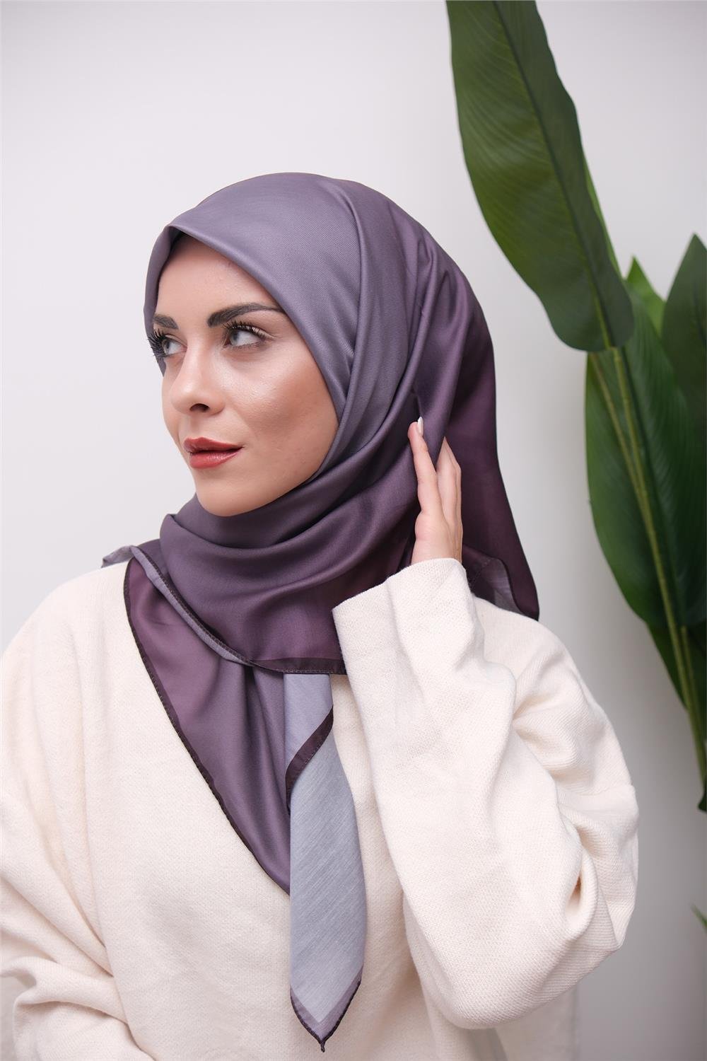 Degrade Desen Dijital Soft Eşarp