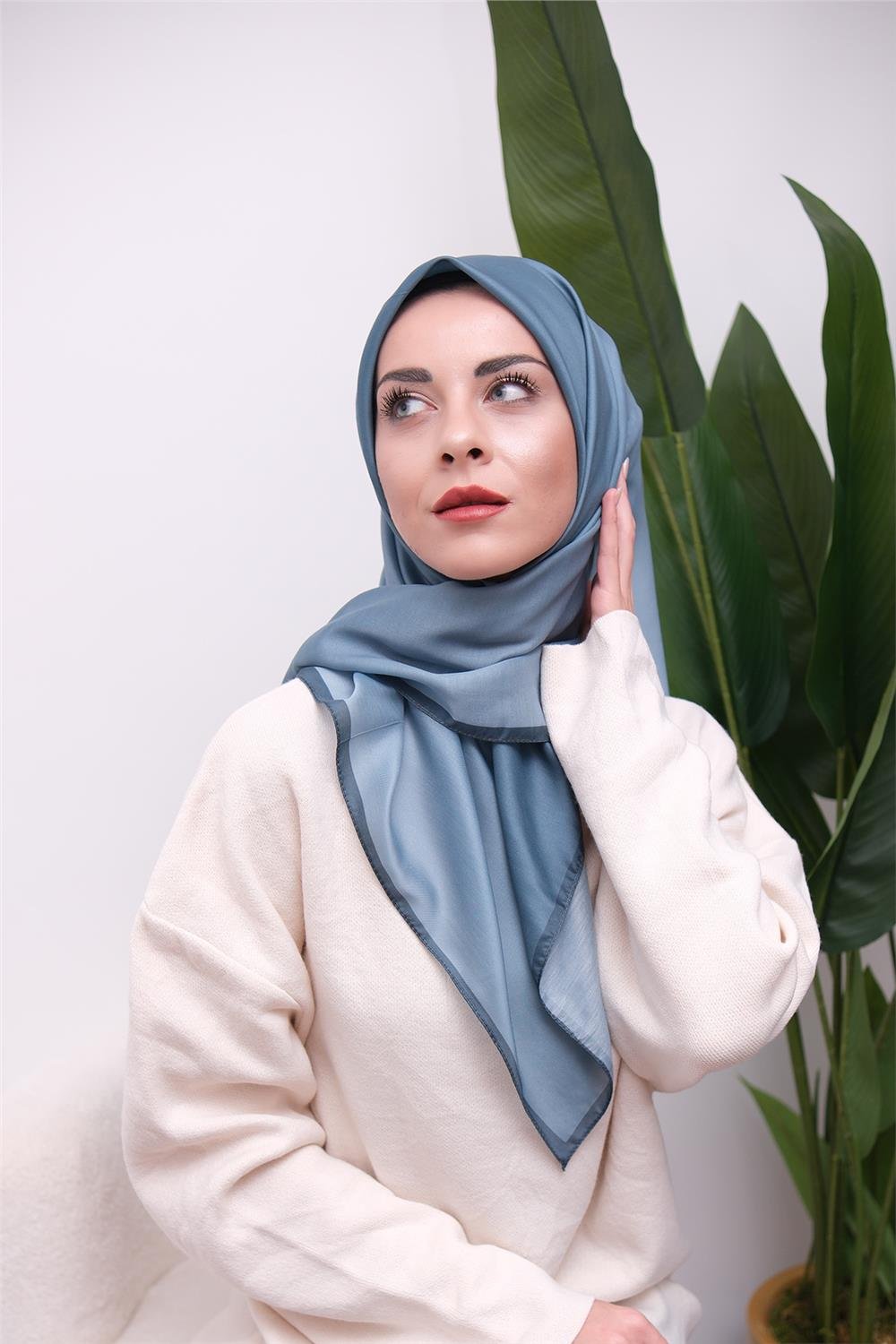 Degrade Desen Dijital Soft Eşarp