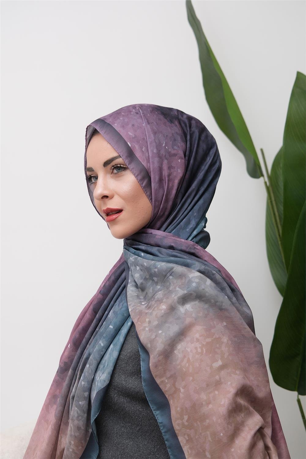 Degrade Desenli Dijital Soft Şal
