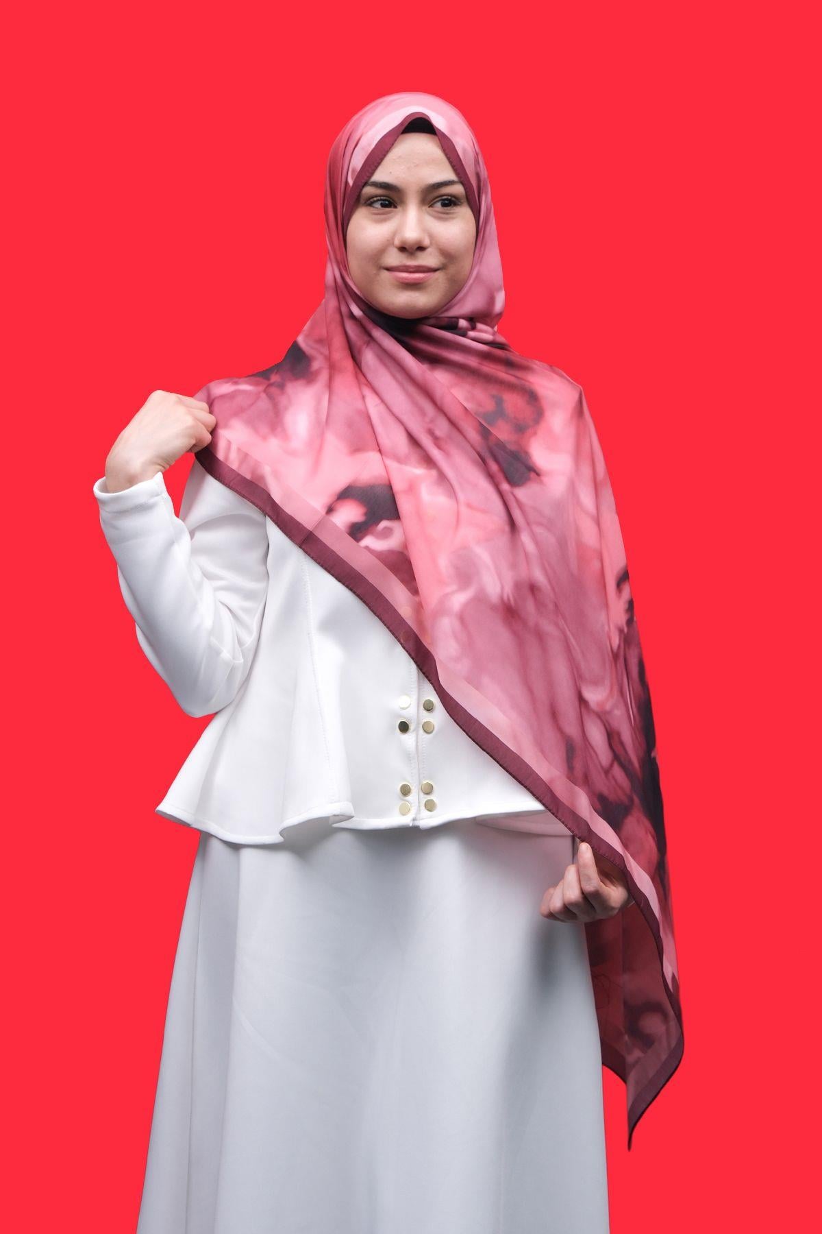 Mistik Desenli Dijital Soft Şal