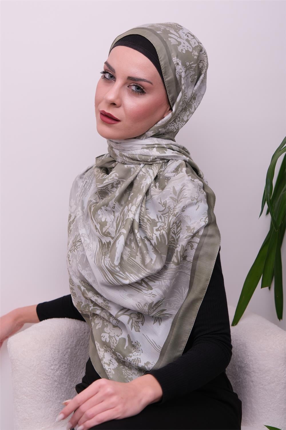 Opal Harmony Desenli Dijital Soft Şal