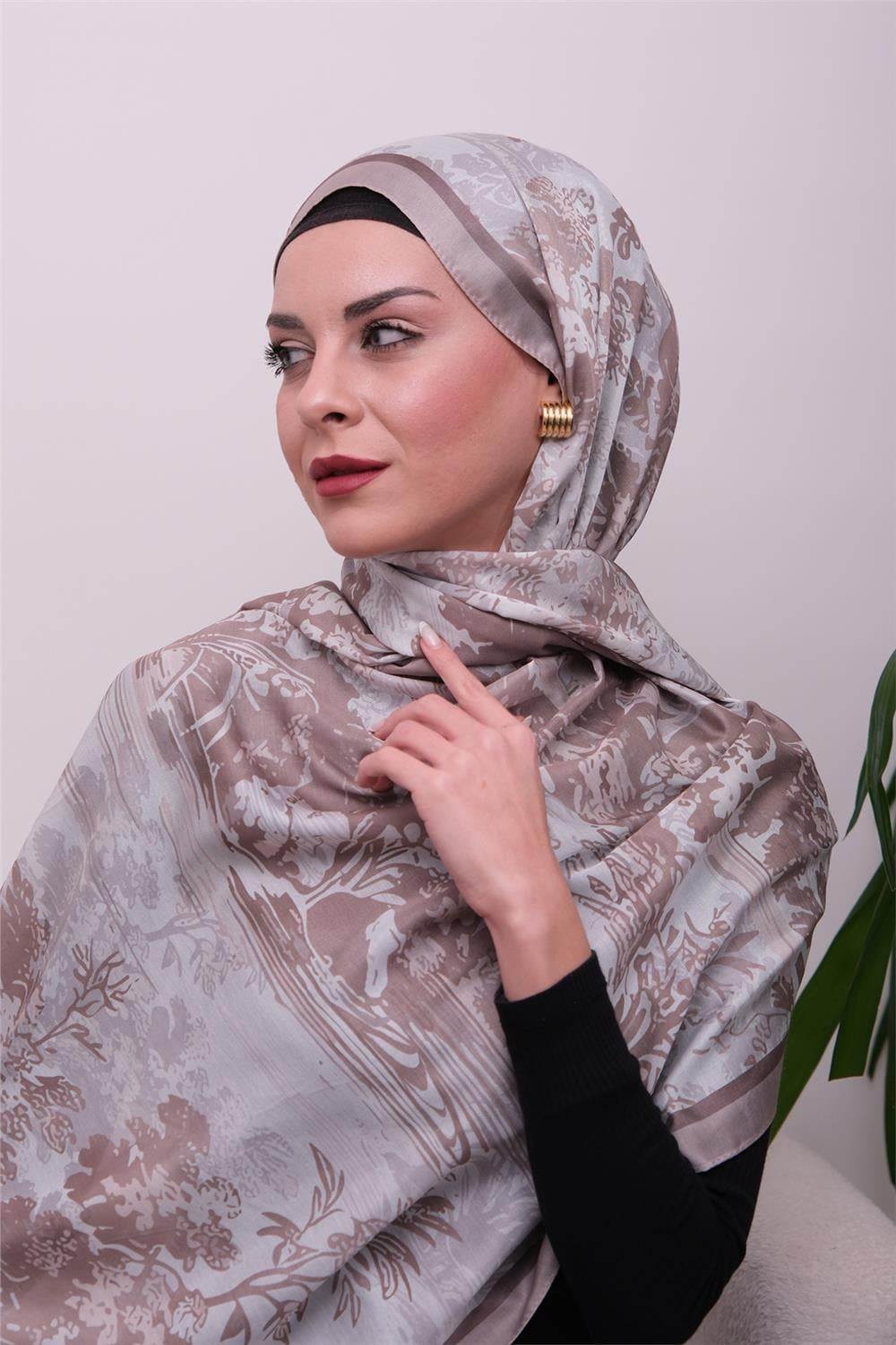Opal Harmony Desenli Dijital Soft Şal