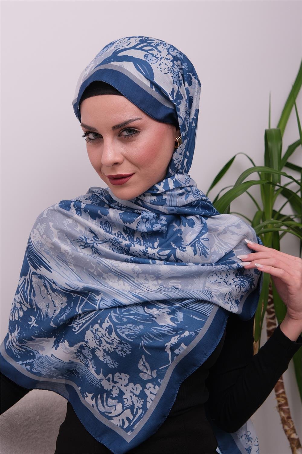 Opal Harmony Desenli Dijital Soft Şal