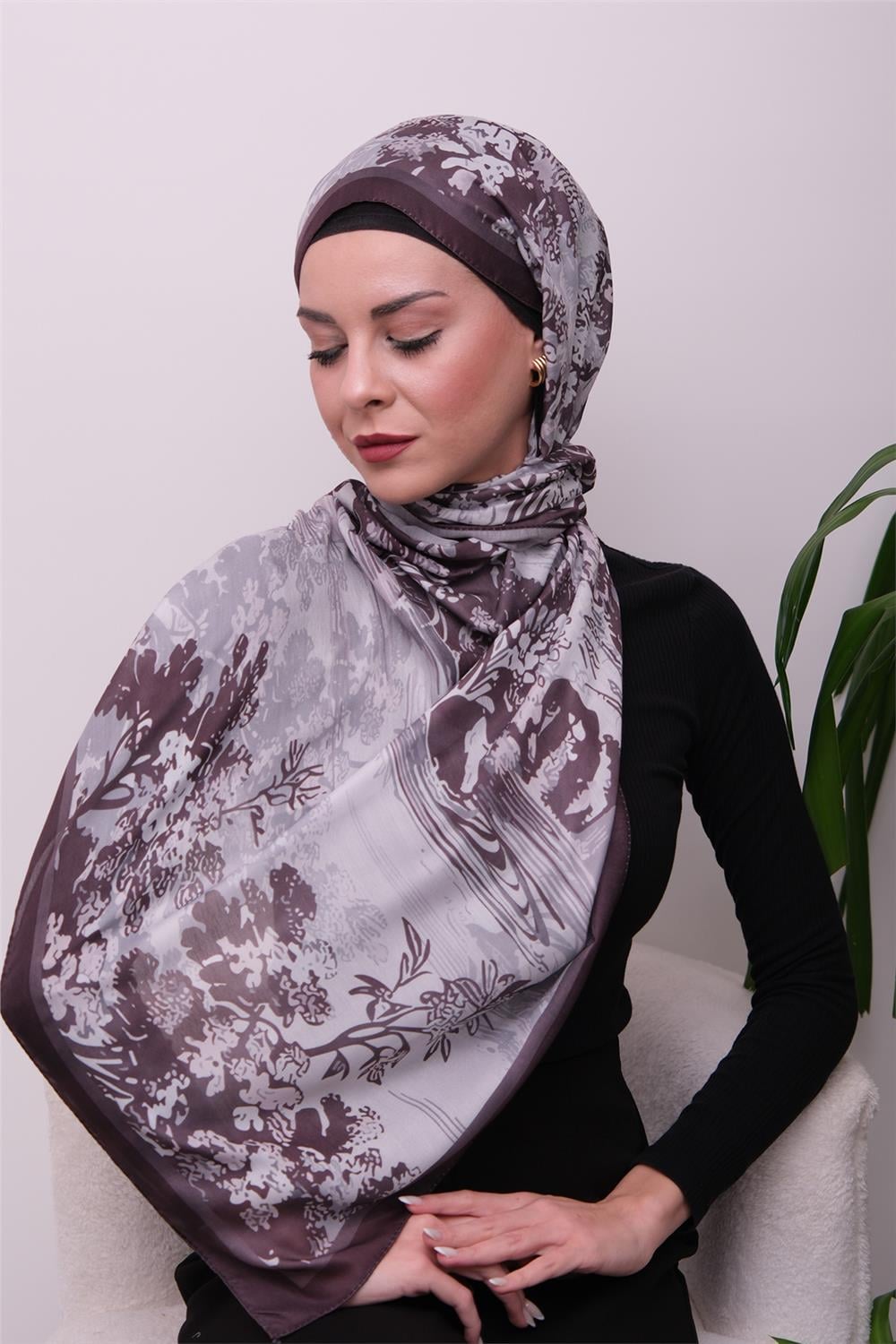 Opal Harmony Desenli Dijital Soft Şal