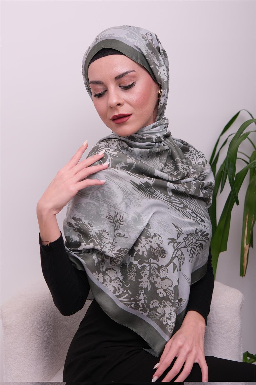 Opal Harmony Desenli Dijital Soft Şal