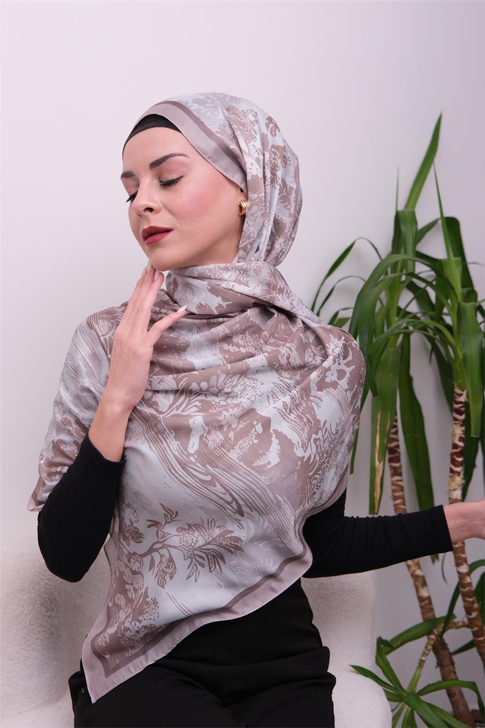 Opal Harmony Desenli Dijital Soft Şal