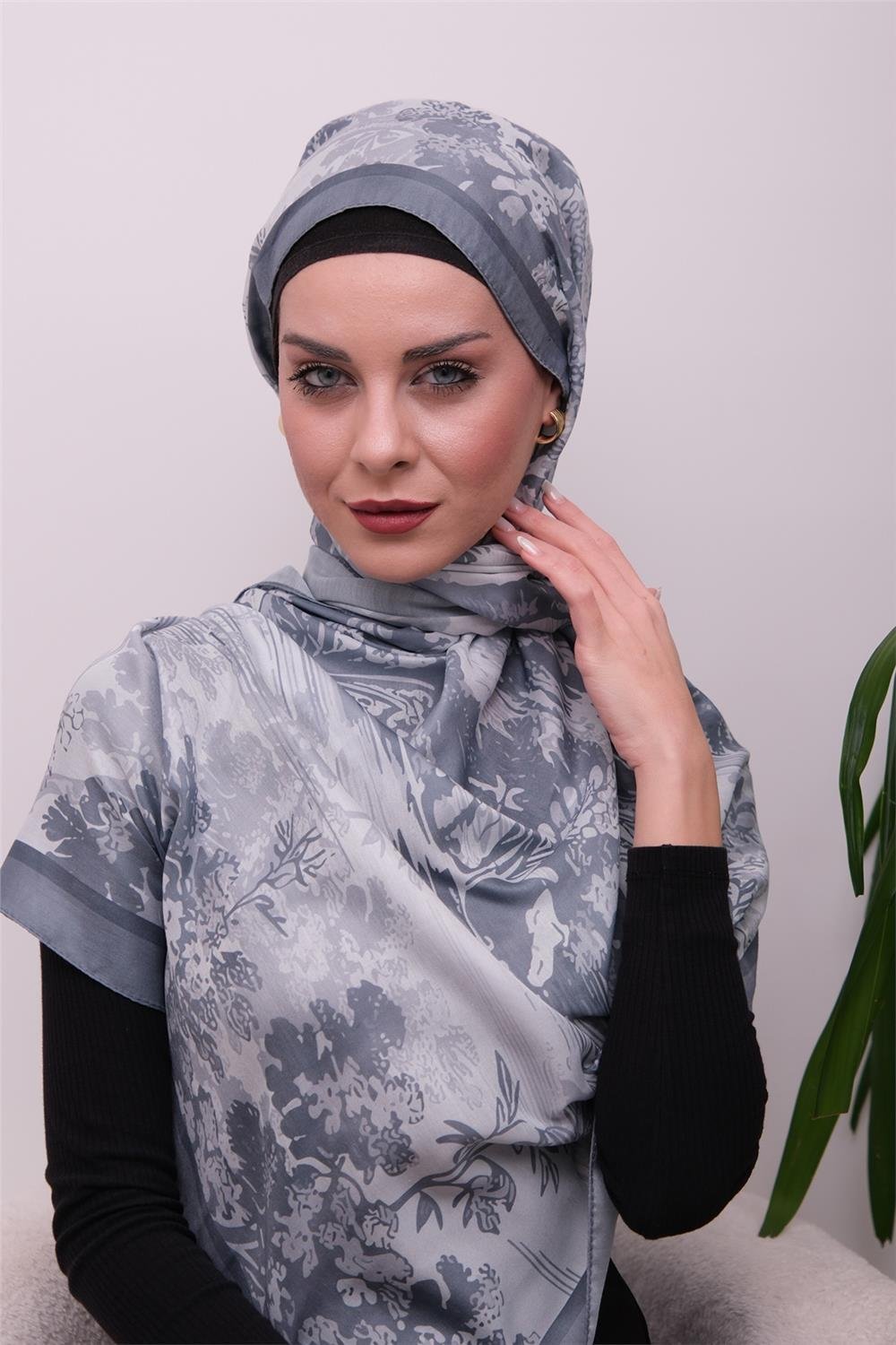 Opal Harmony Desenli Dijital Soft Şal