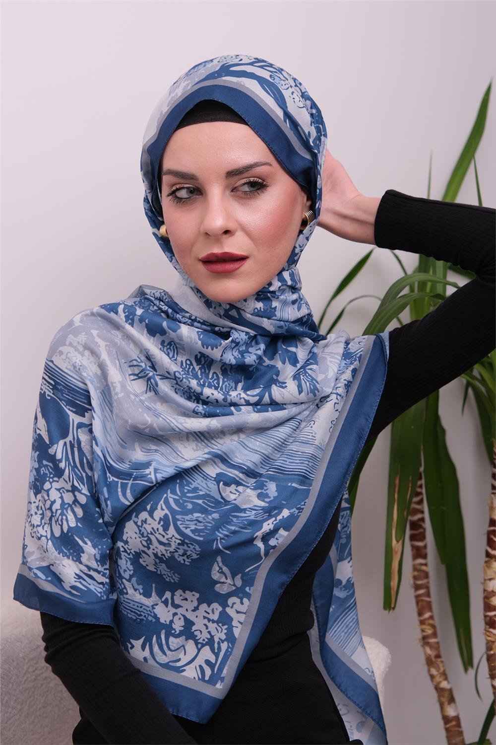Opal Harmony Desenli Dijital Soft Şal