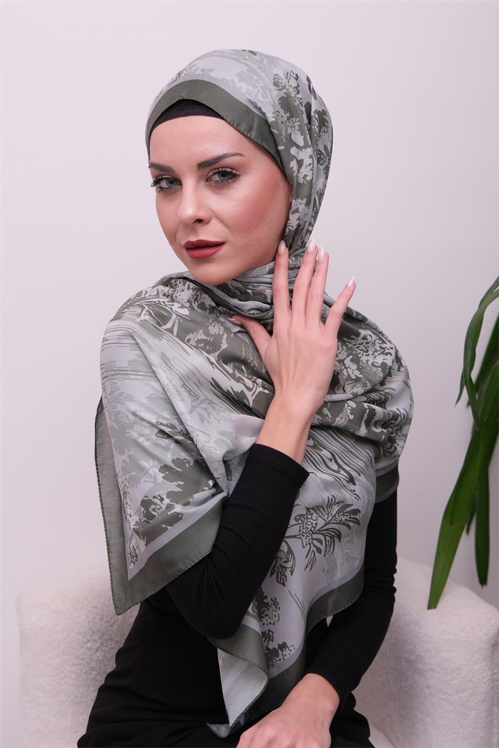 Opal Harmony Desenli Dijital Soft Şal