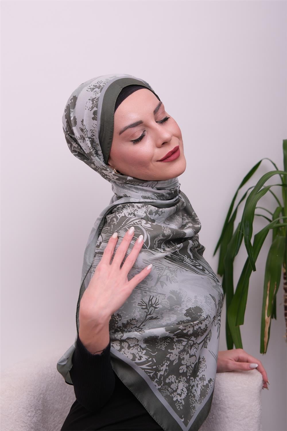 Opal Harmony Desenli Dijital Soft Şal