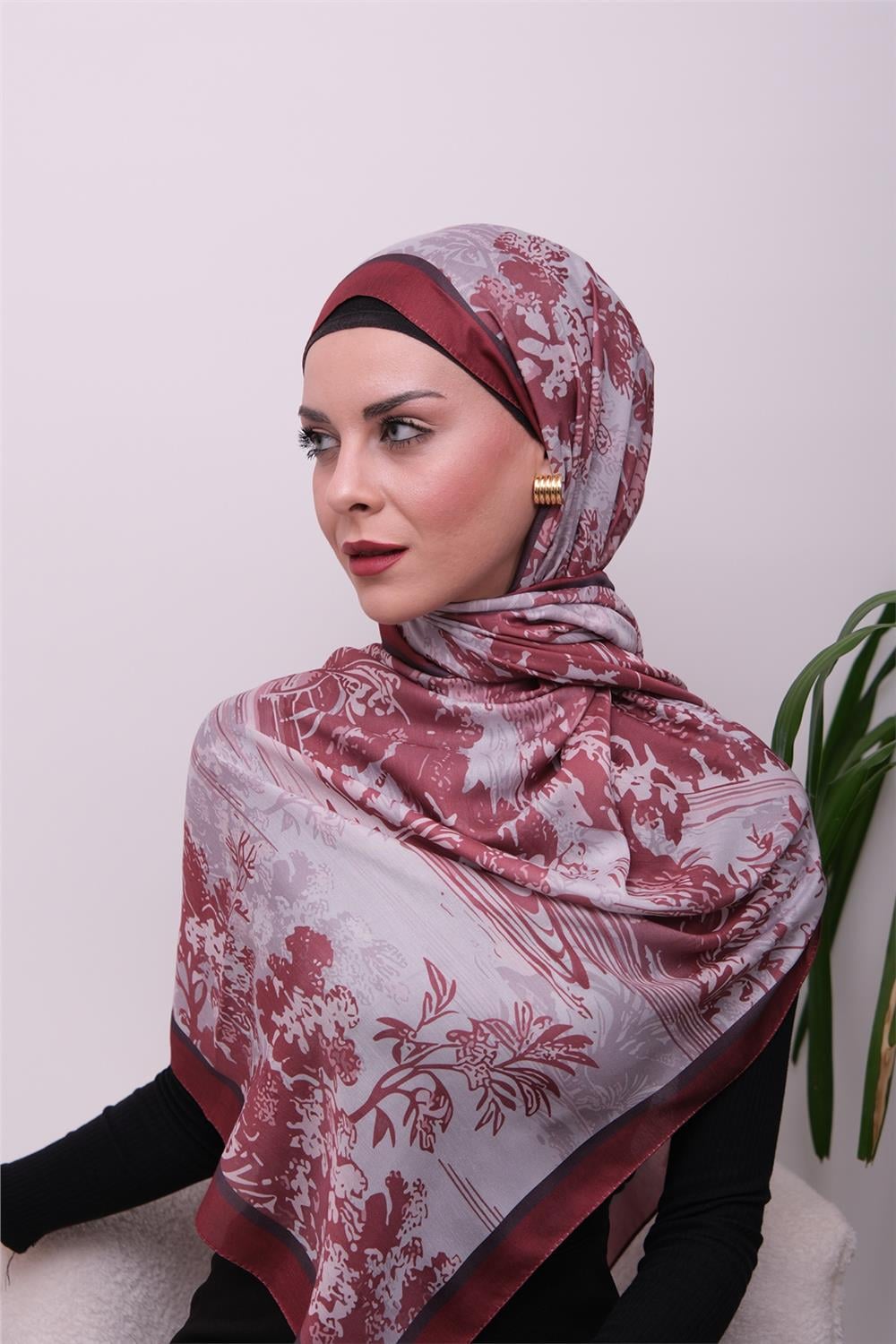 Opal Harmony Desenli Dijital Soft Şal