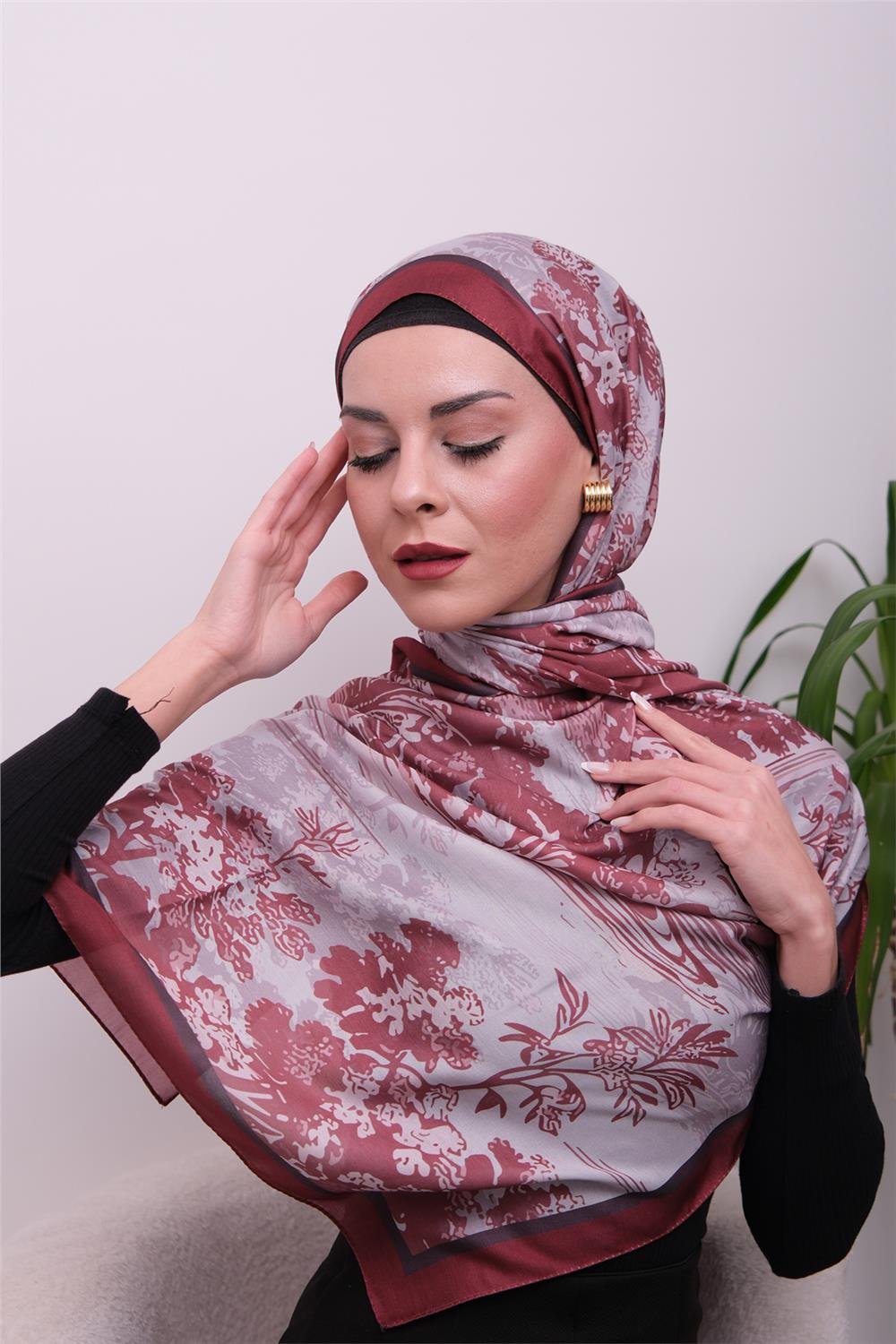 Opal Harmony Desenli Dijital Soft Şal