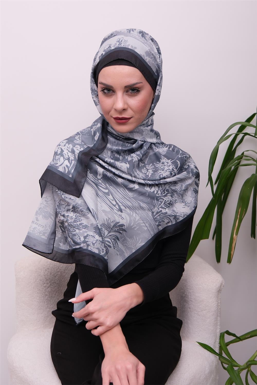 Opal Harmony Desenli Dijital Soft Şal