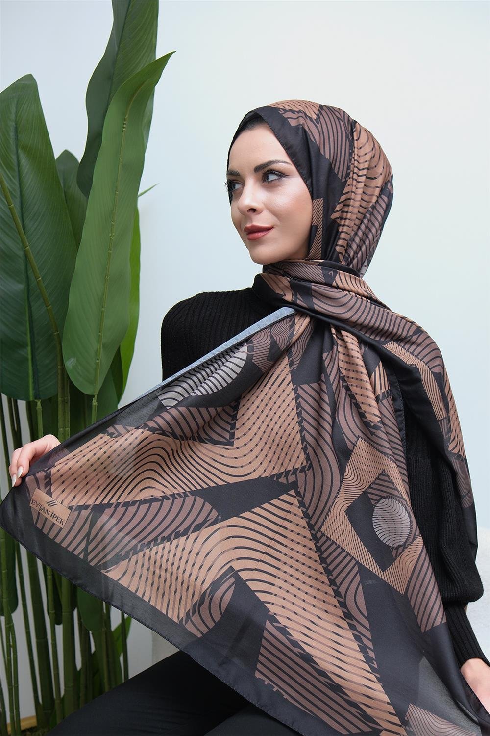 Pattern Desenli Dijital Soft Şal
