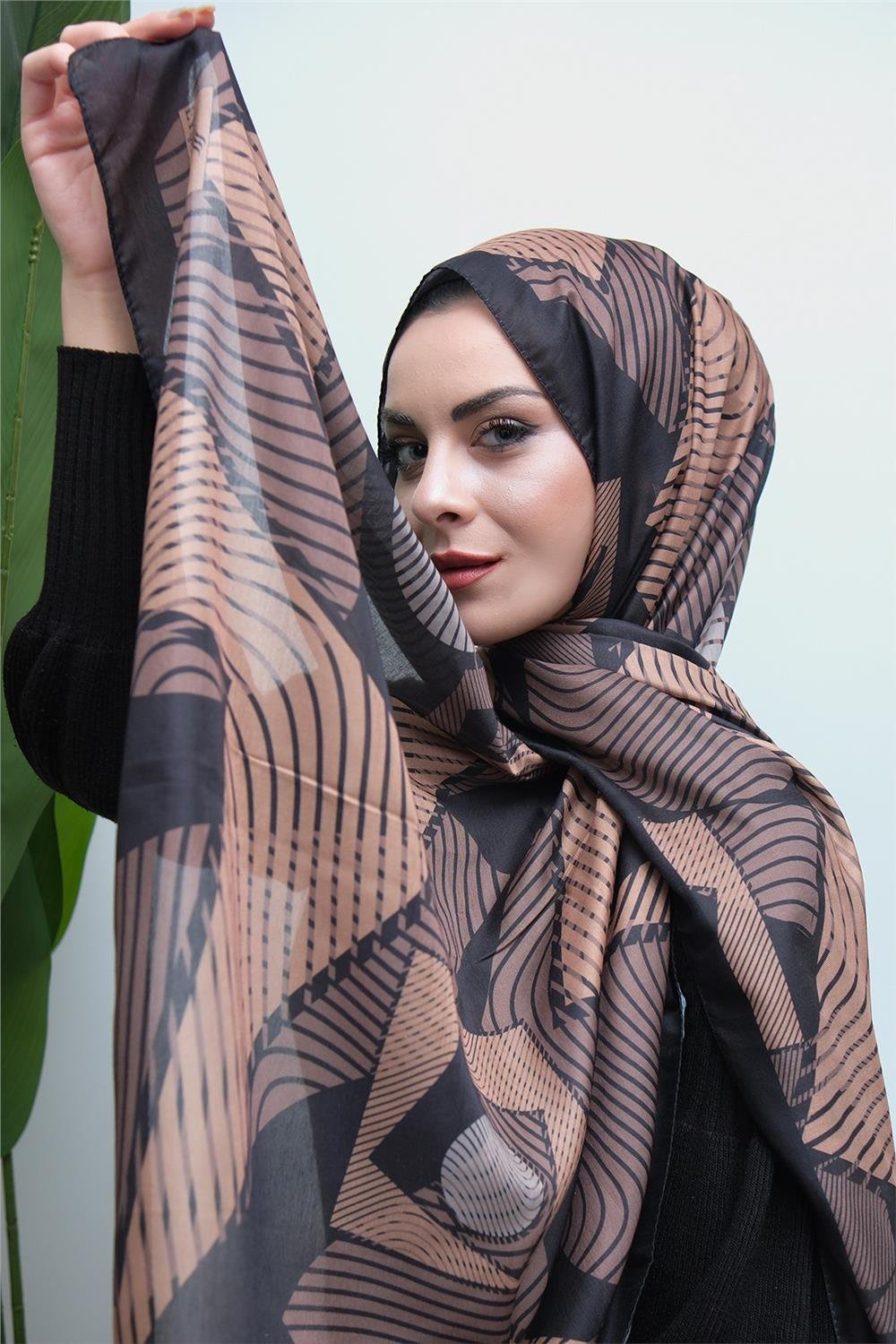 Pattern Desenli Dijital Soft Şal