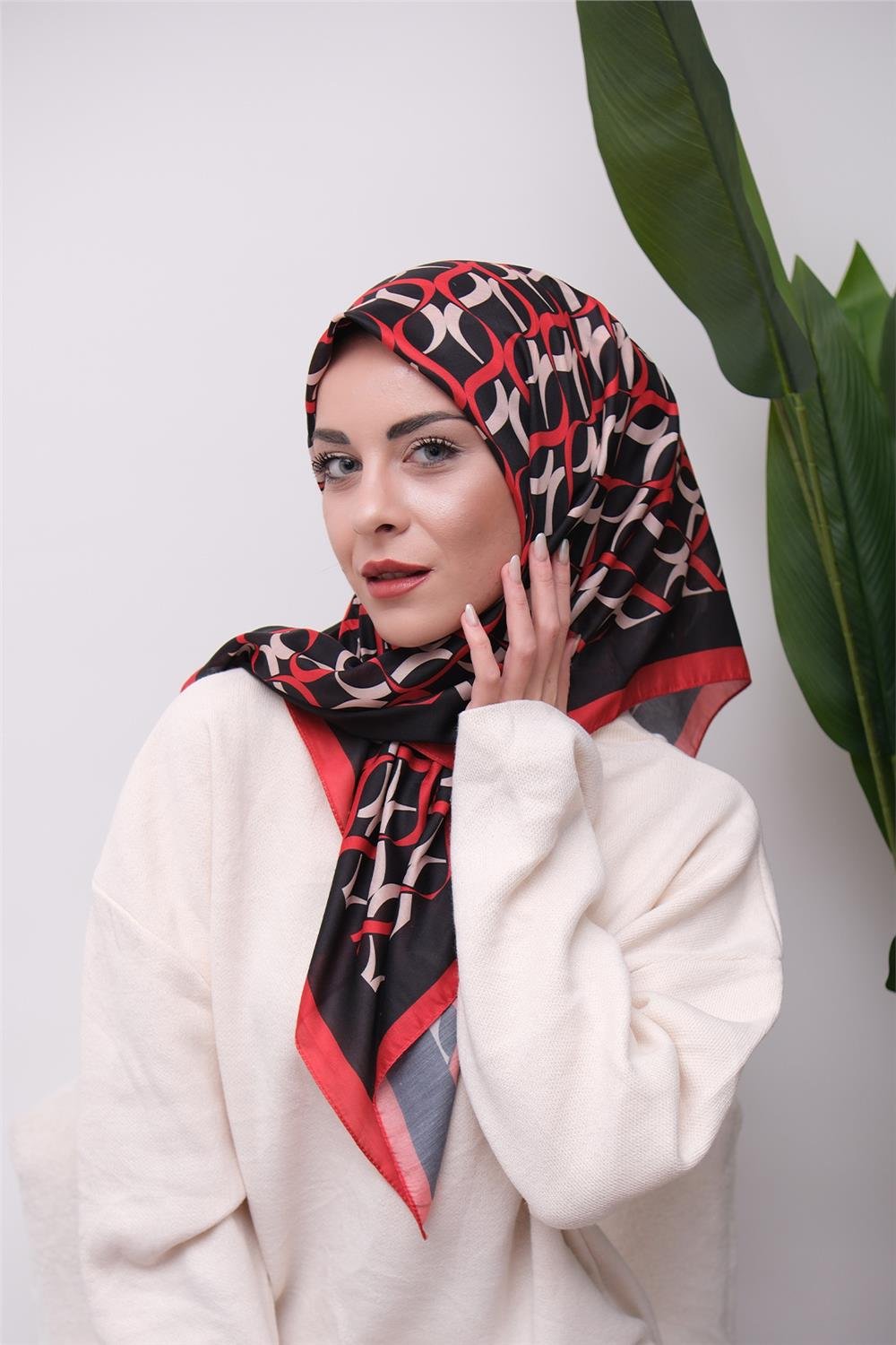 Renkli Karma Desen Dijital Soft Eşarp