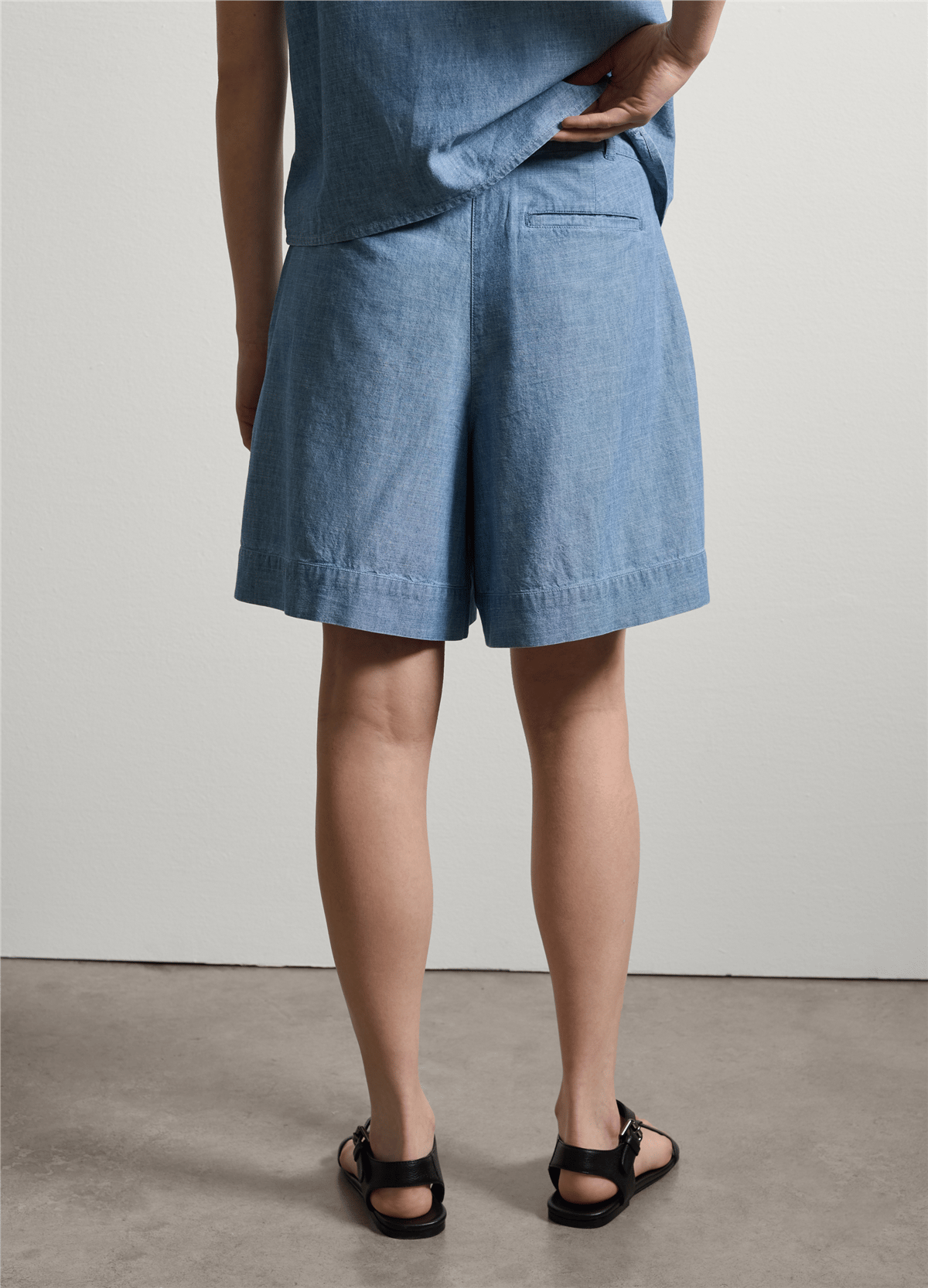 Akışkan Denim Bermuda Şort