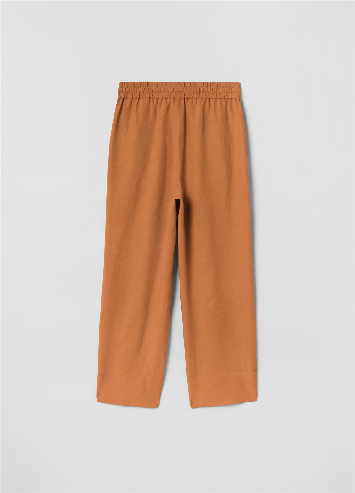 Beli Bağcıklı Bol Paça Tarçın Pantolon