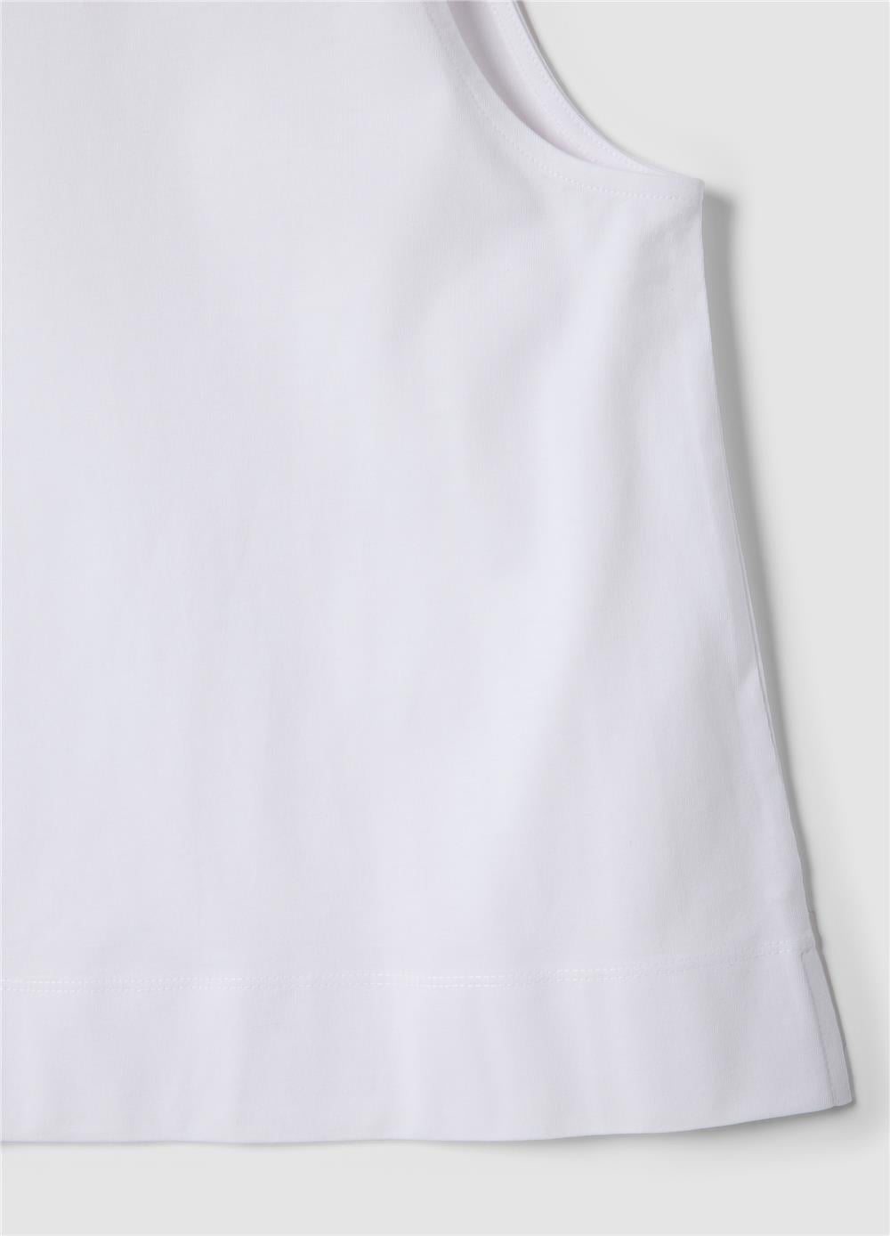 Beyaz Oversize Pamuk Atlet