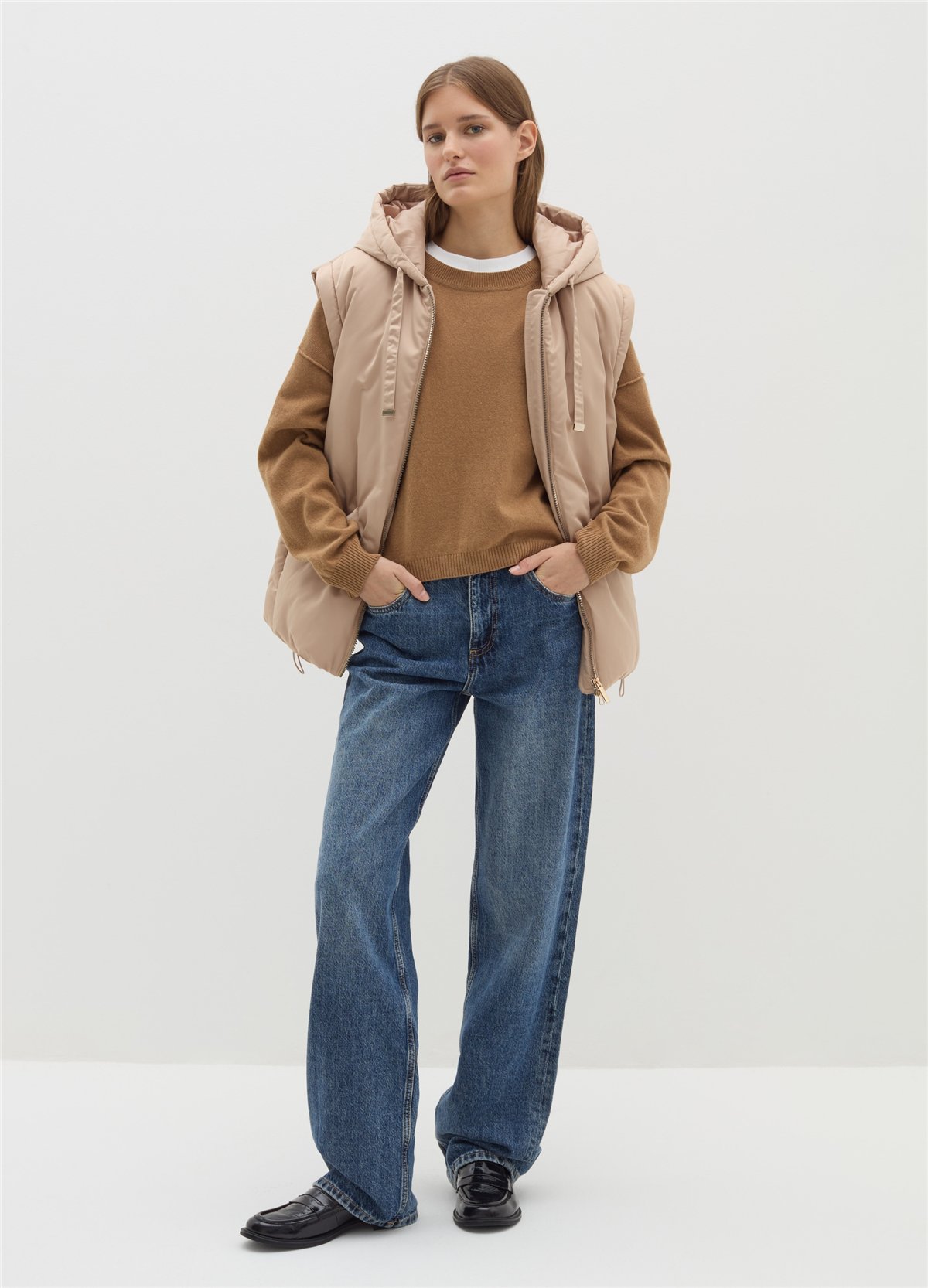 Bisiklet Yaka Oversize Kahverengi Kazak