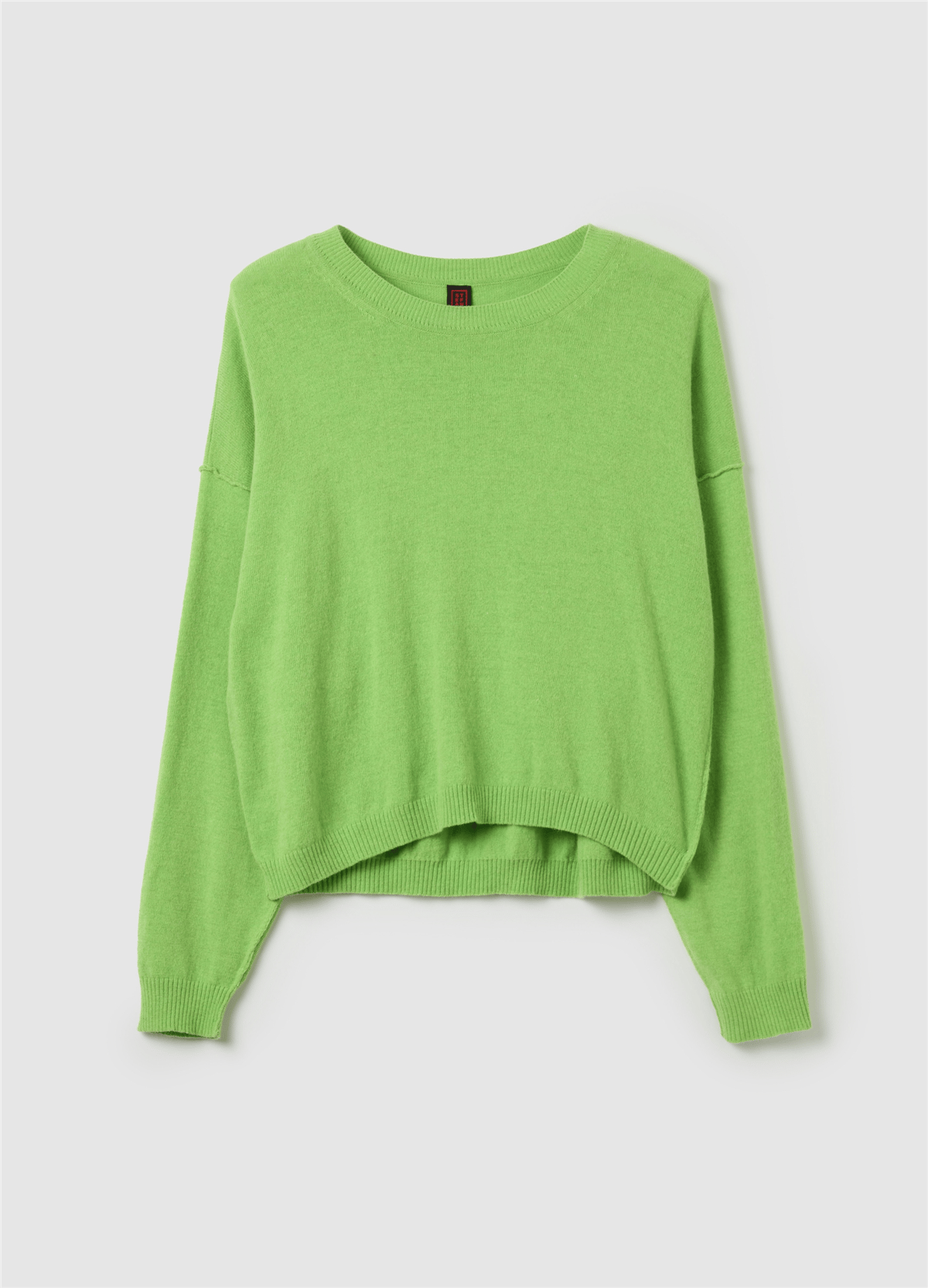 Bisiklet Yaka Oversize Yeşil Kazak