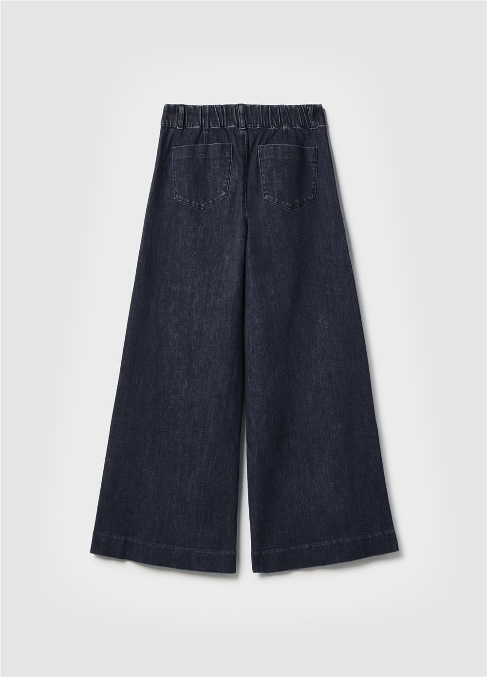 Bol Paça Pamuklu Streç Kot Pantolon