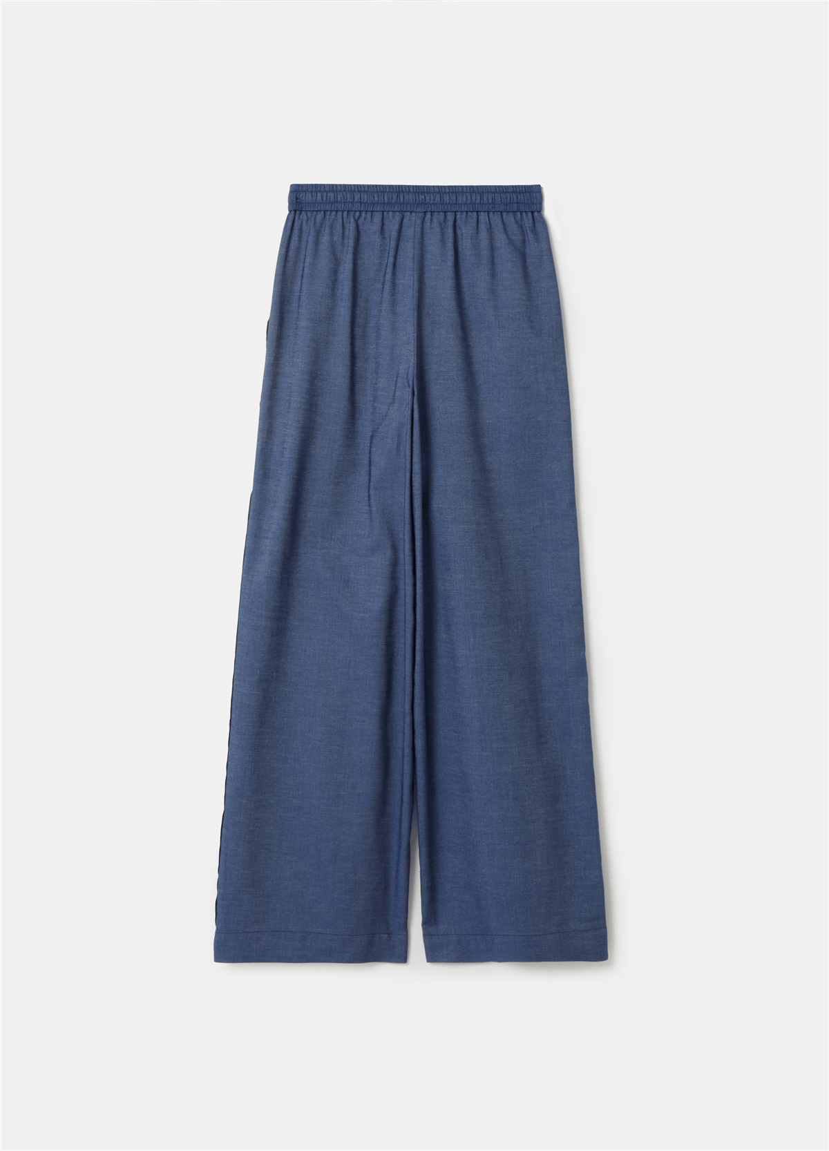 Bol Paçalı Denim Görünümlü Pantolon