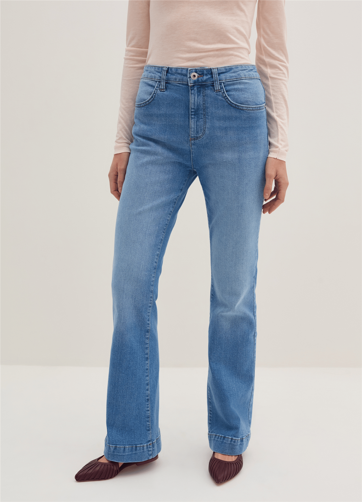 Bootcut Açık Mavi Kot Pantolon