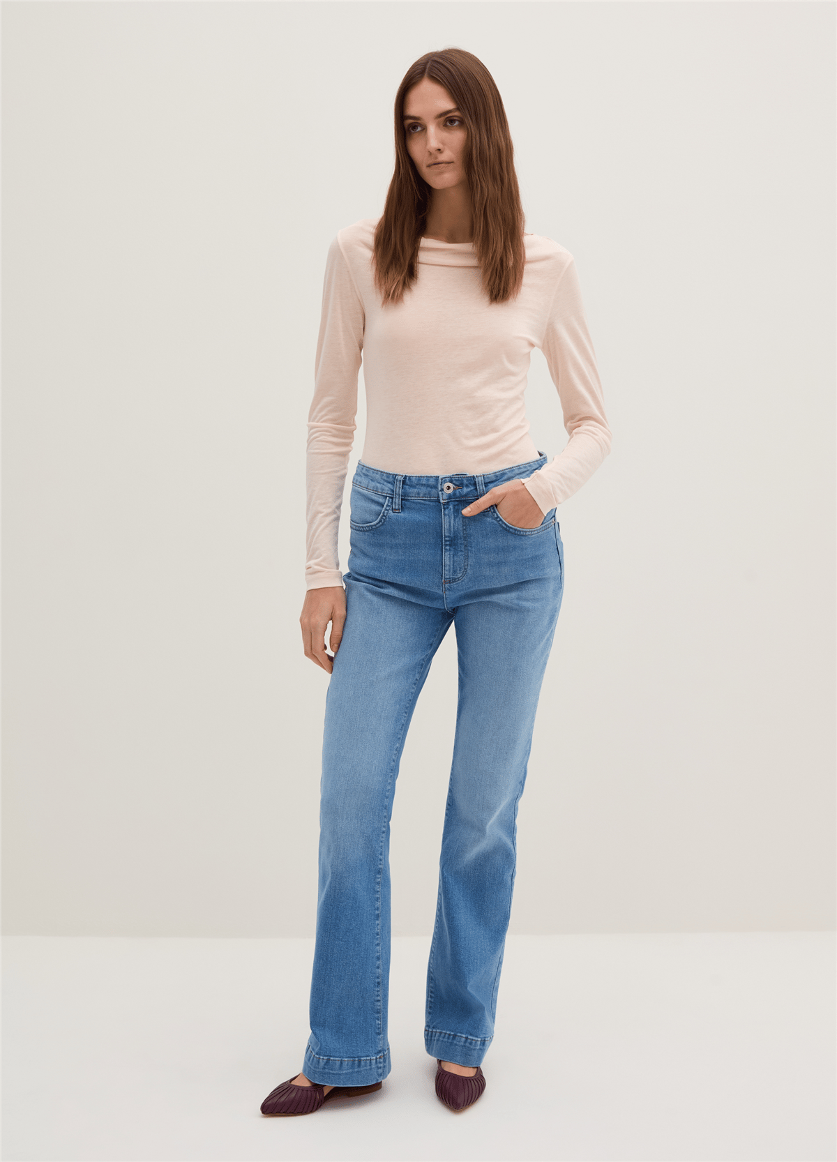 Bootcut Açık Mavi Kot Pantolon