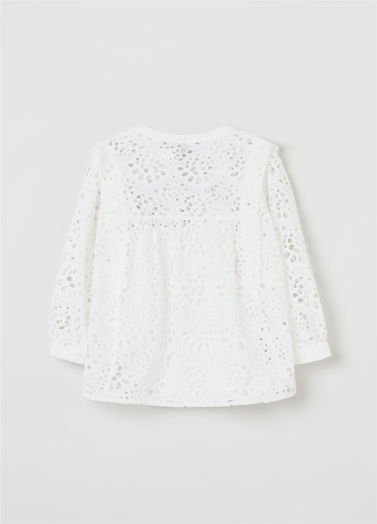 Broderie Anglaise Beyaz Bluz