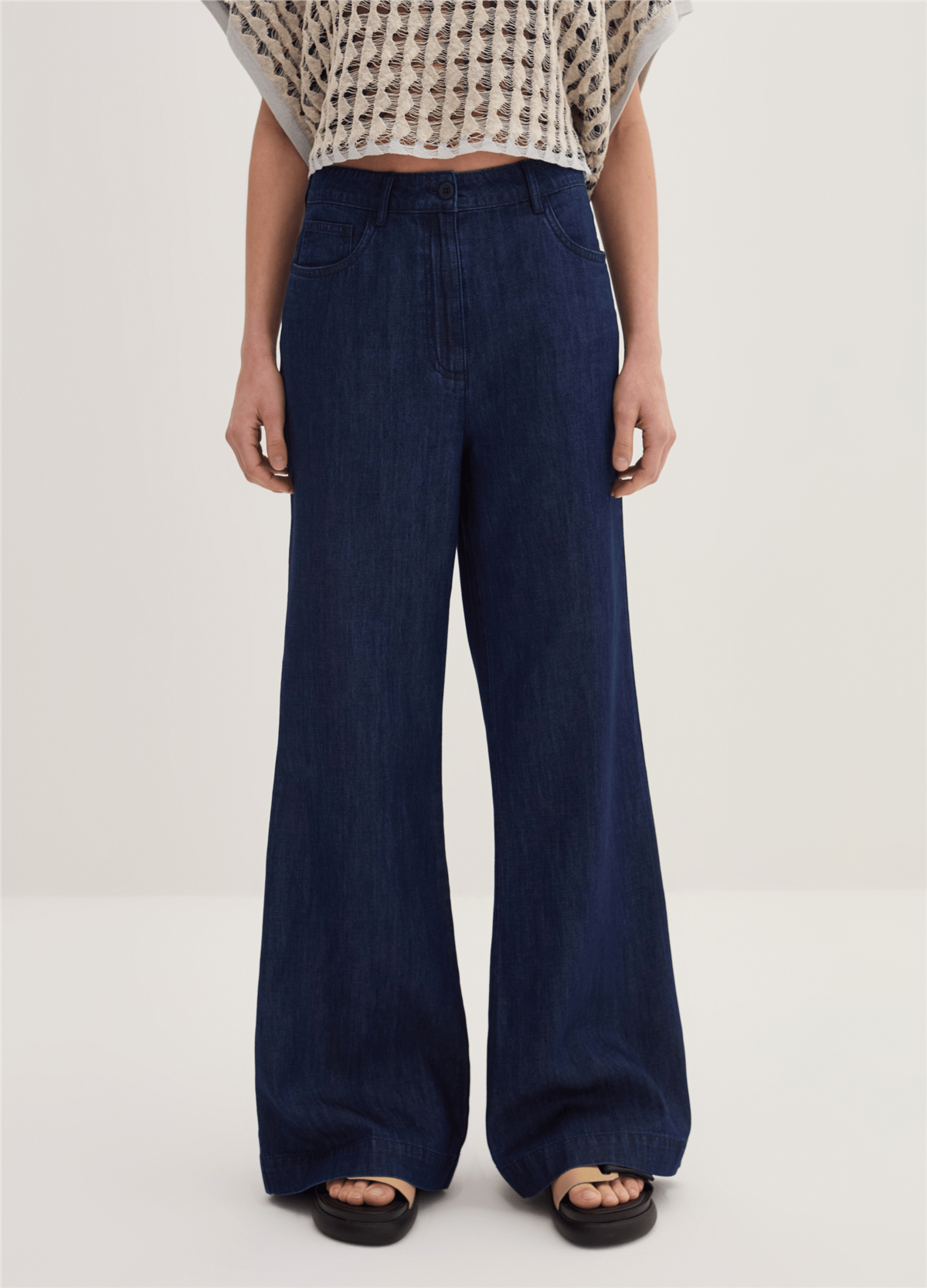 Denim Palazzo Pantolon