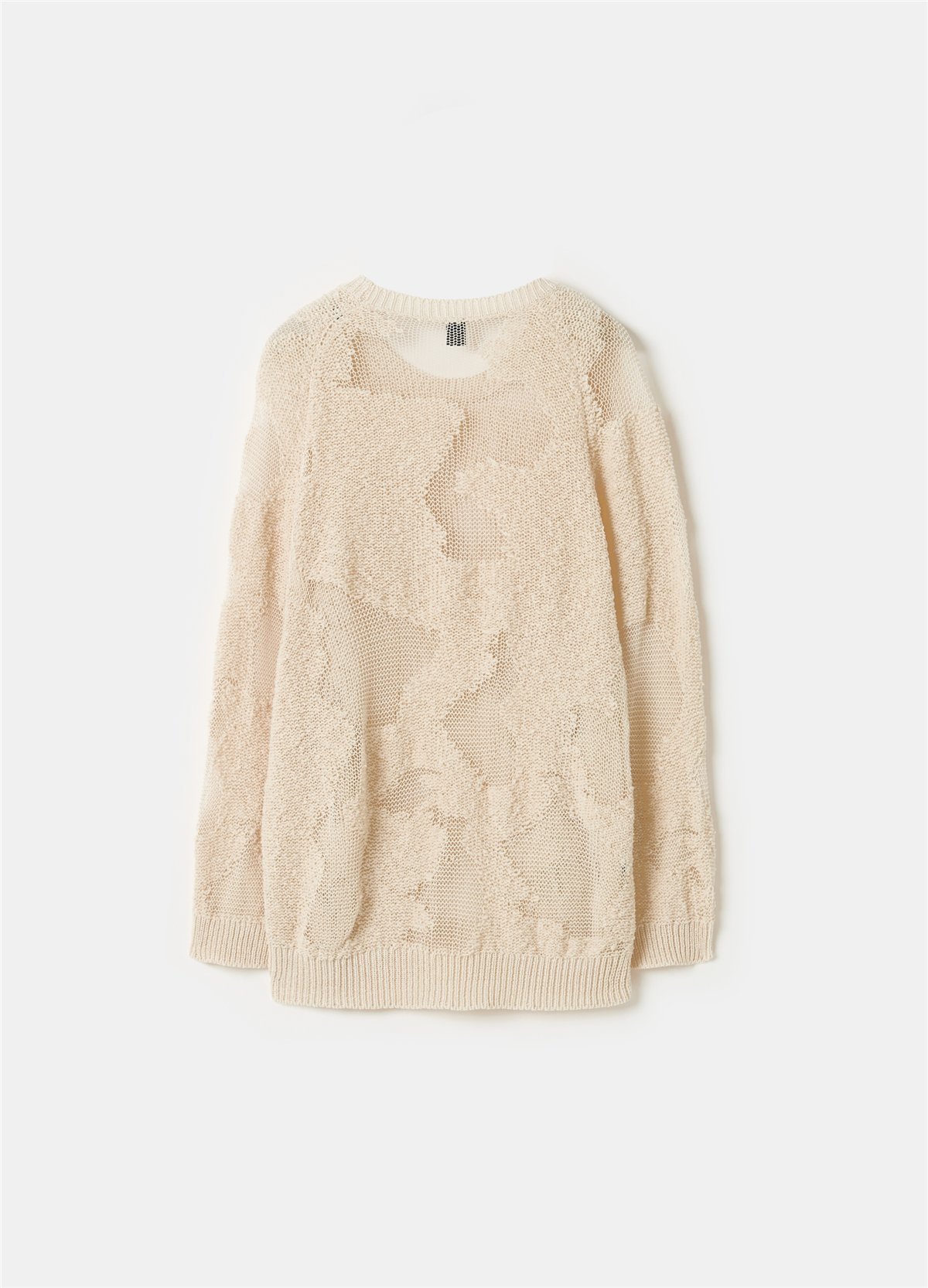 Devoré Desenli Oversize Bej Kazak