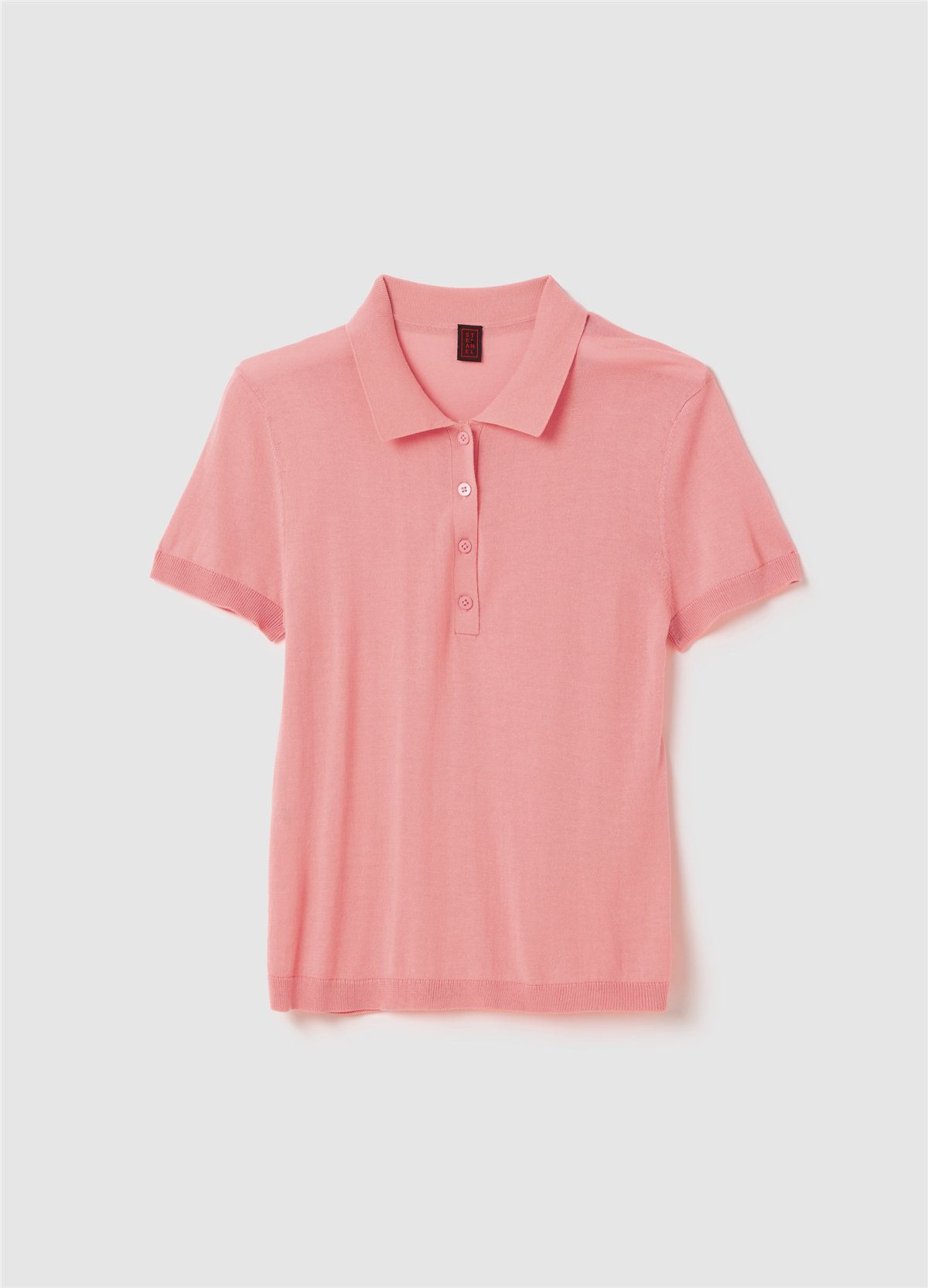 Düz Polo Pembe Tişört