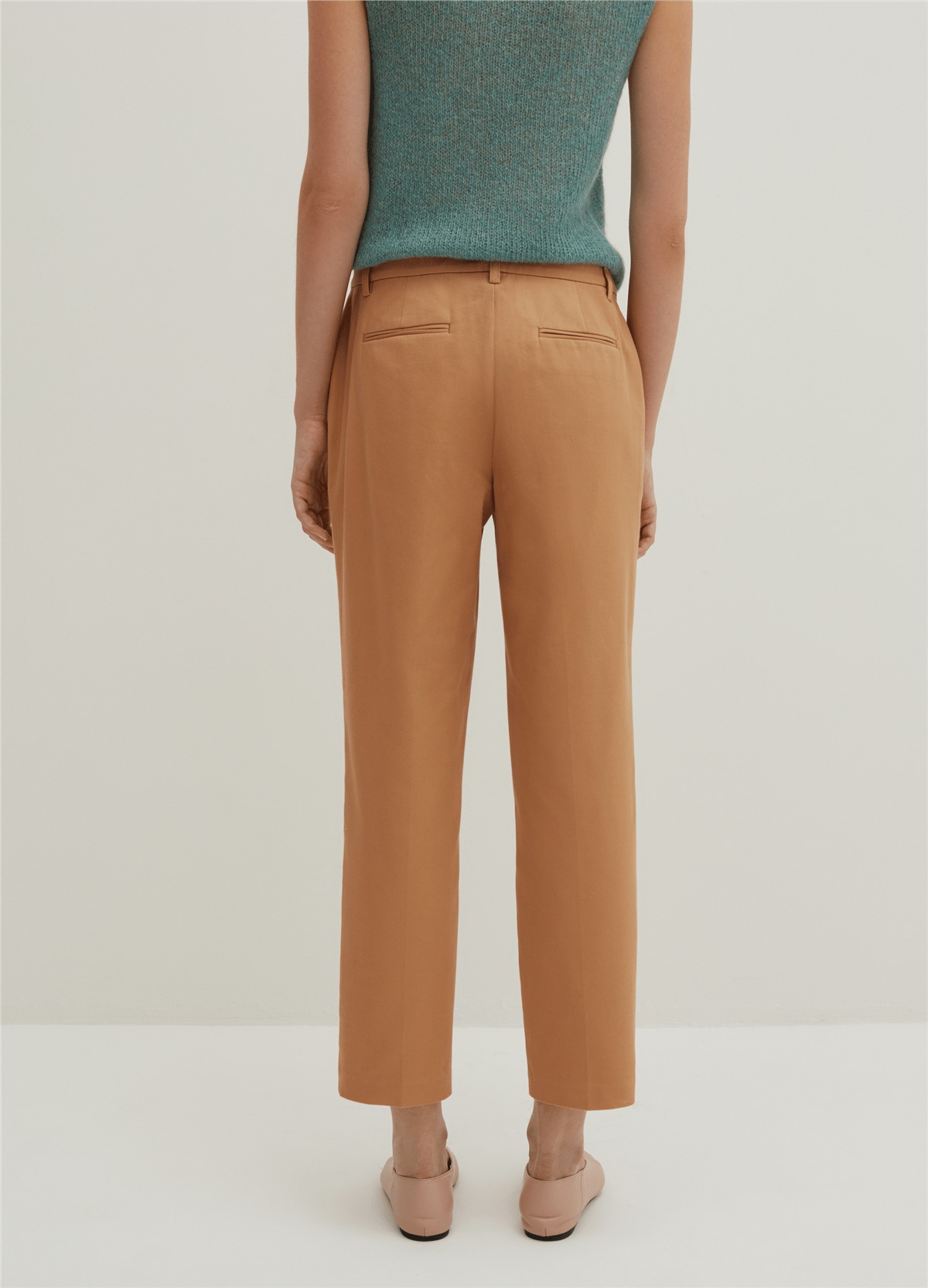 Esnek Fitilli Bej Chino Pantolon