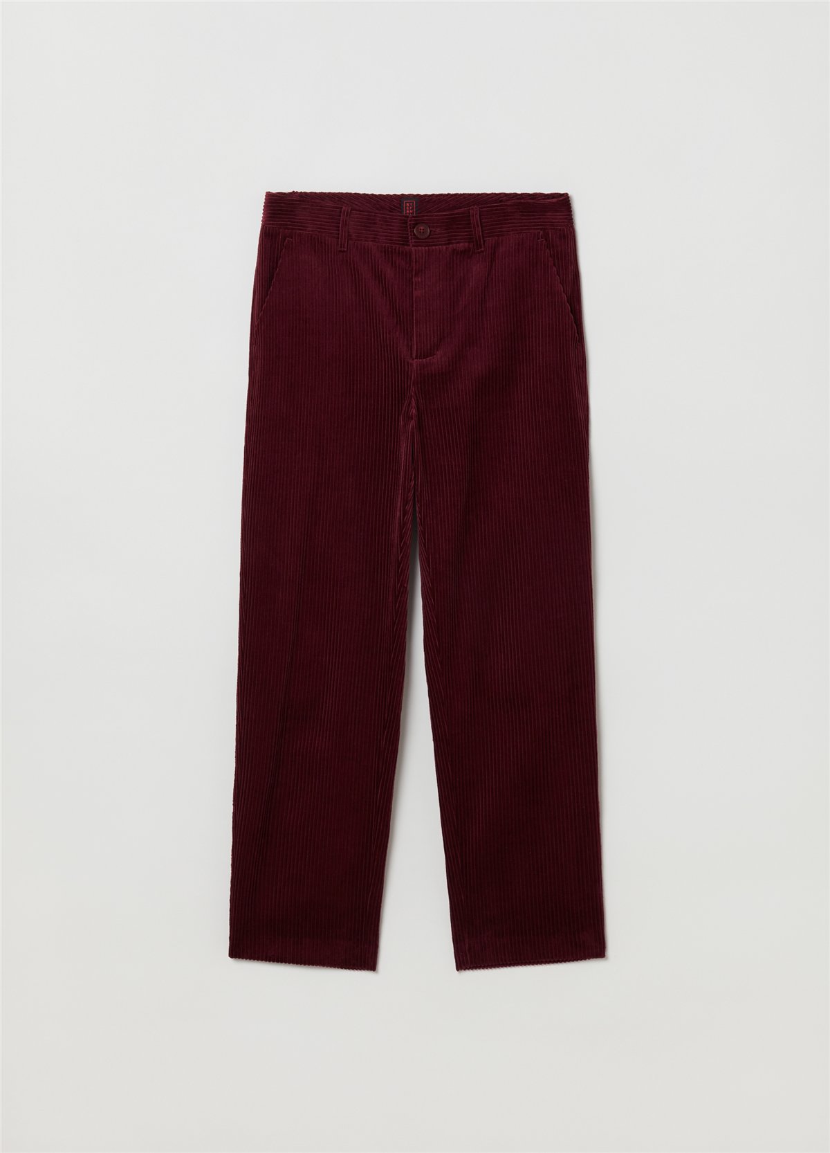 Fitilli Kadife Bordo Chino Pantolon