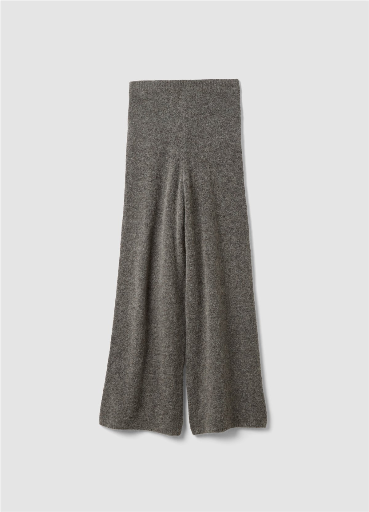 Gri Regular Fit Esnek Yün Ve Alpaka Pantolon