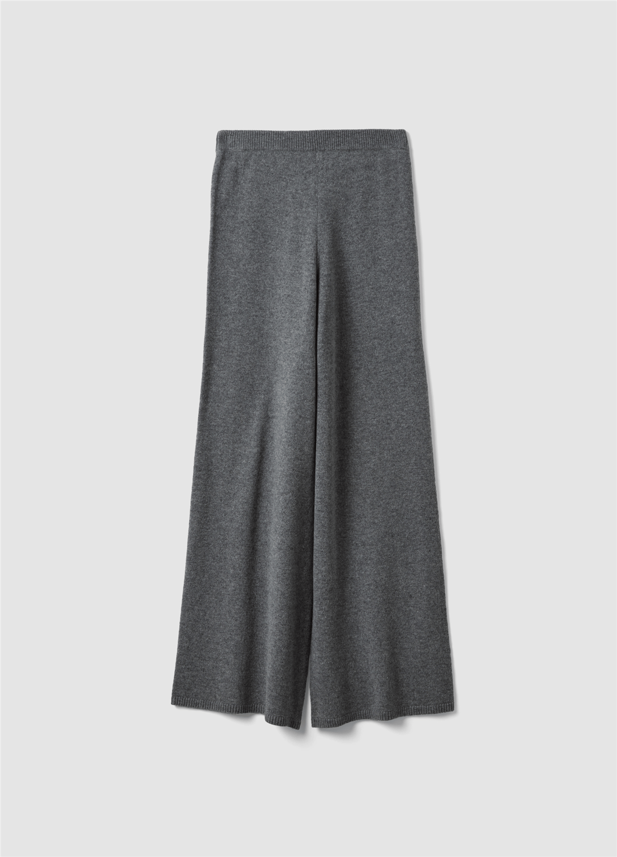Gri Regular Fit Saf Yün Pantolon