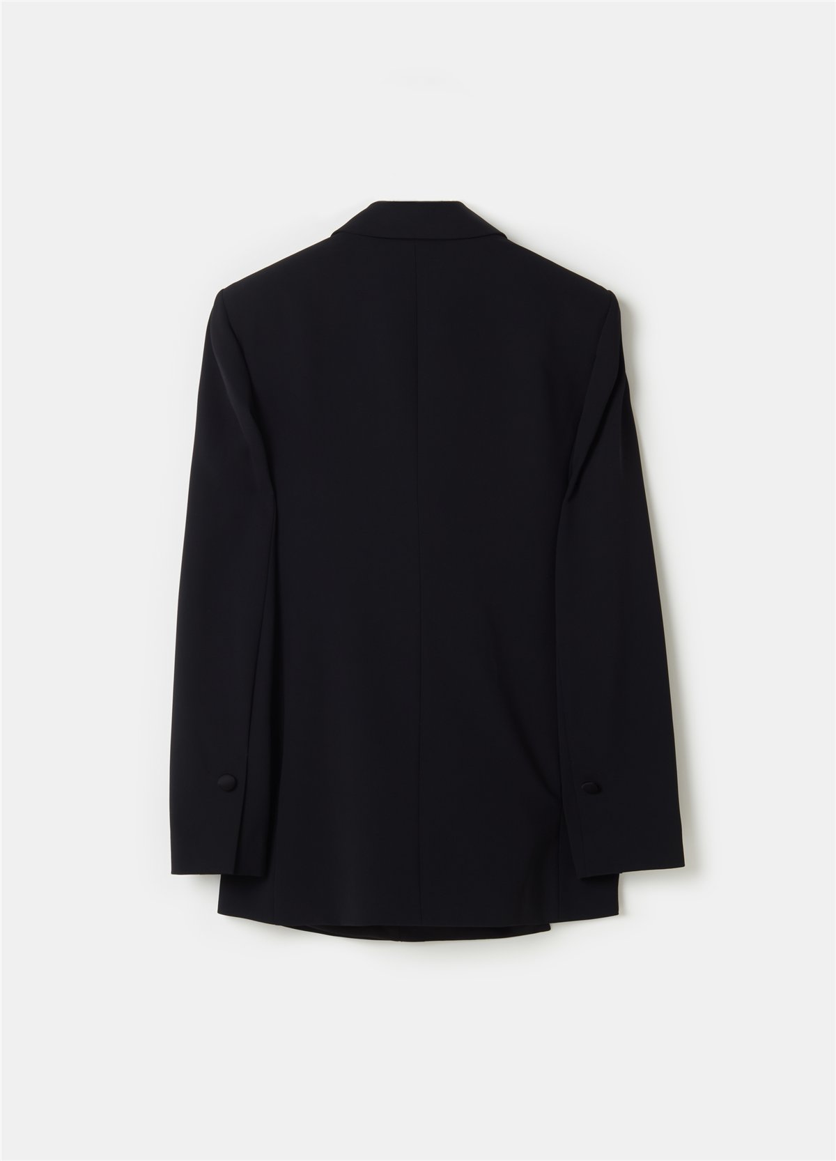 Kadi Kumaştan Kruvaze Siyah Blazer Ceket