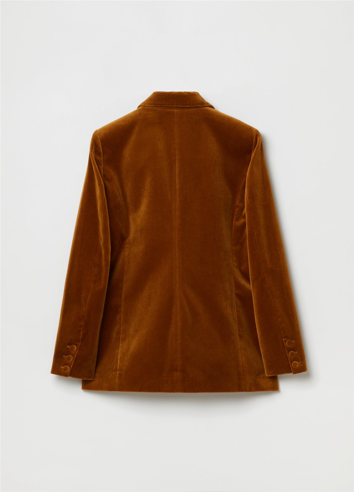 Kadife Tek Düğmeli Blazer Ceket