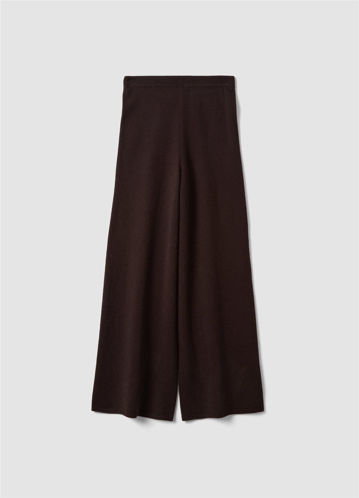 Kahverengi Regular Fit Saf Yün Pantolon